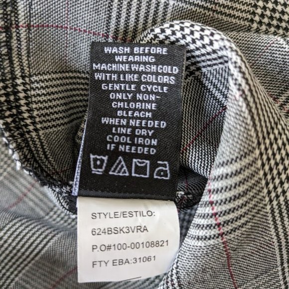 NWT Violets & Roses Slim Straight Plaid Trousers - Size 8 - Picture 7 of 7